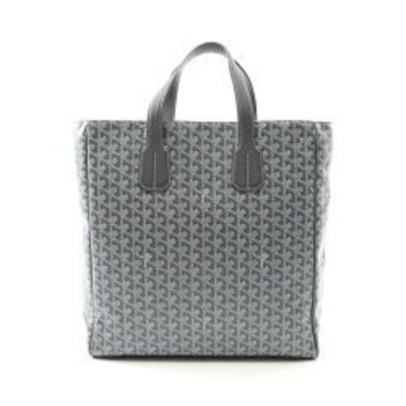 GOYARD Sac Voltaire Tote Bag Leather Gray White - Picture 1 of 7